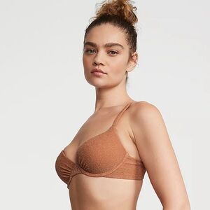 Victoria’s Secret shimmer icon push up bikini-top